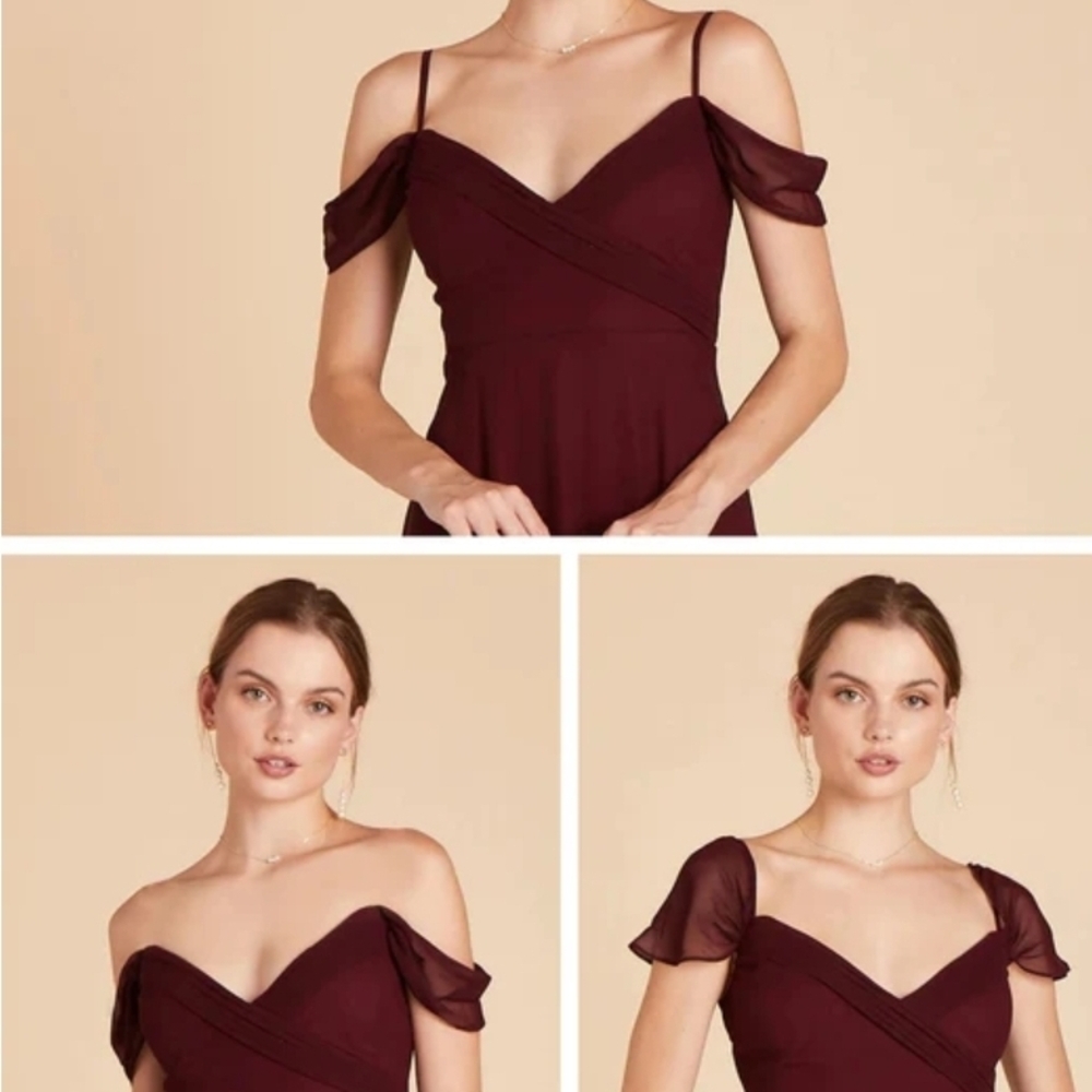 Elegant Burgundy Off-Shoulder Dress